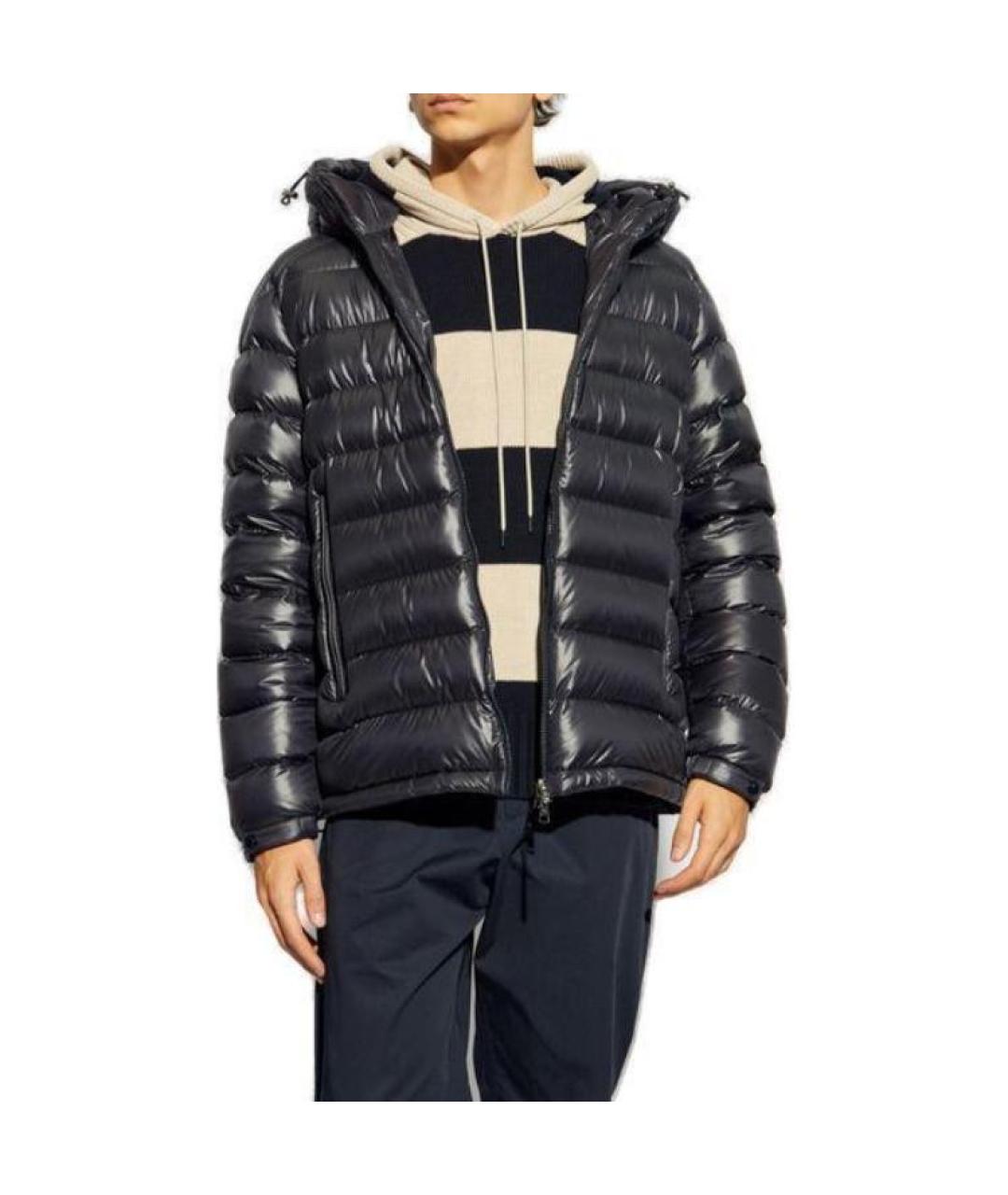 MONCLER Темно-синий пуховик, фото 5