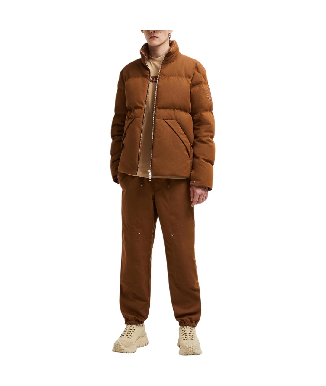 MONCLER Коричневый пуховик, фото 3