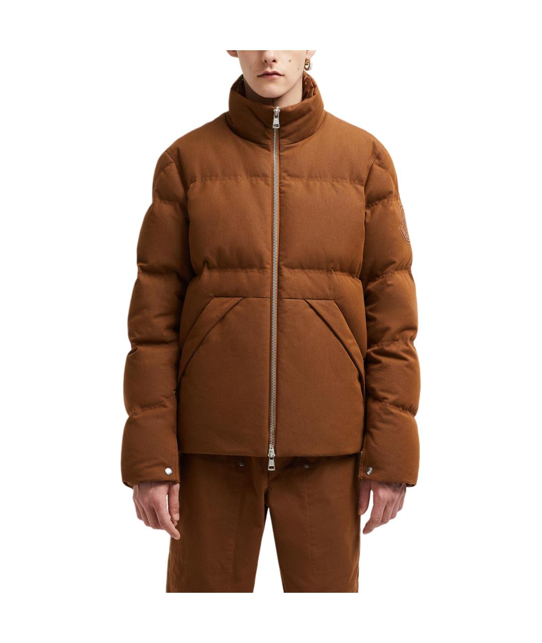 MONCLER Коричневый пуховик, фото 2