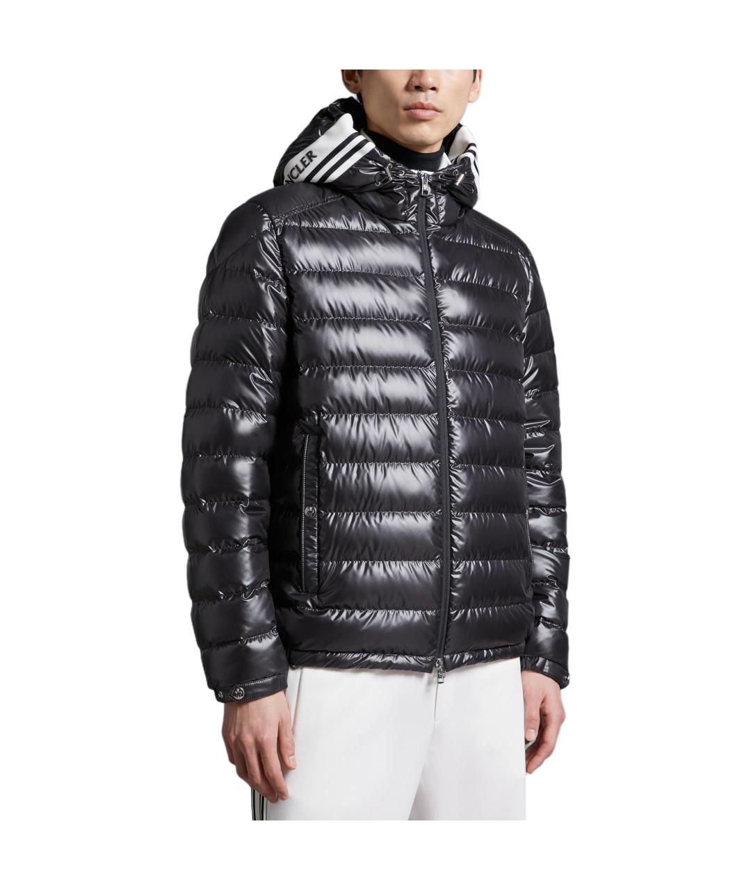 MONCLER Черный пуховик, фото 4