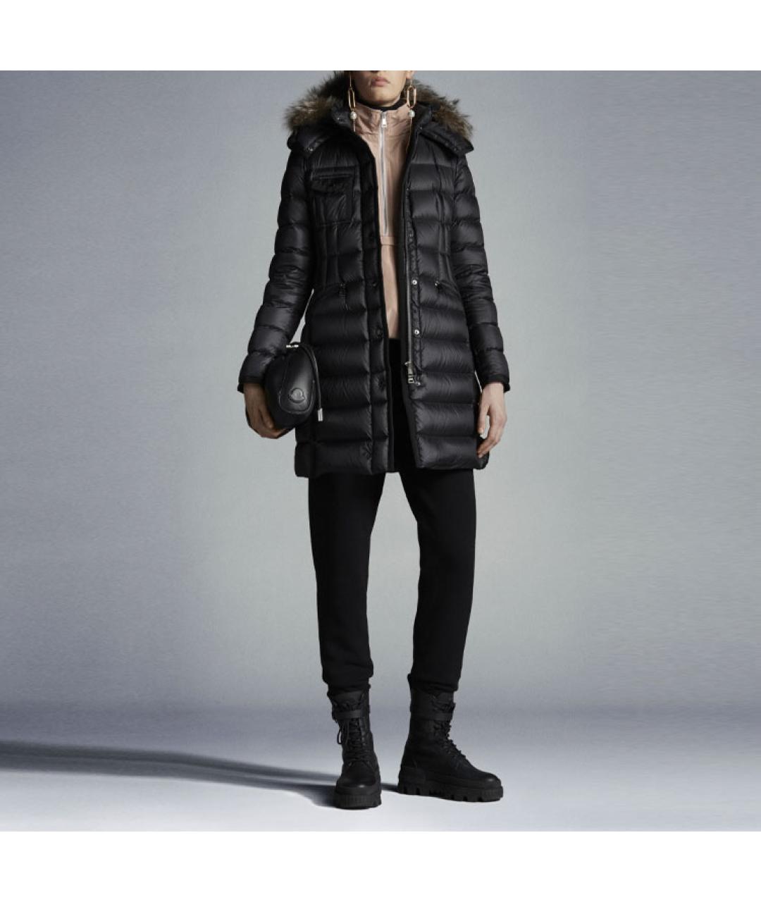 MONCLER Черное пальто, фото 2