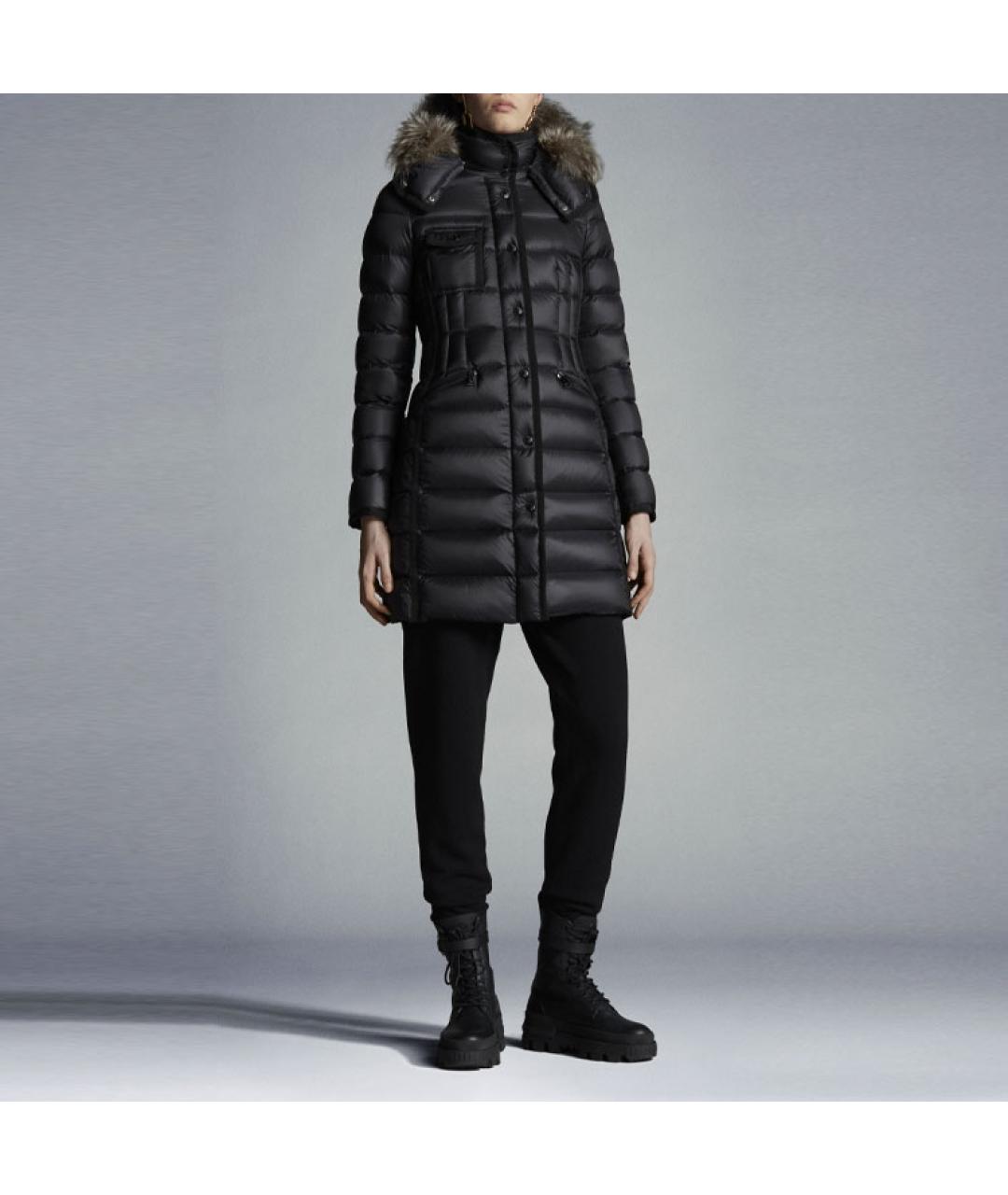 MONCLER Черное пальто, фото 4