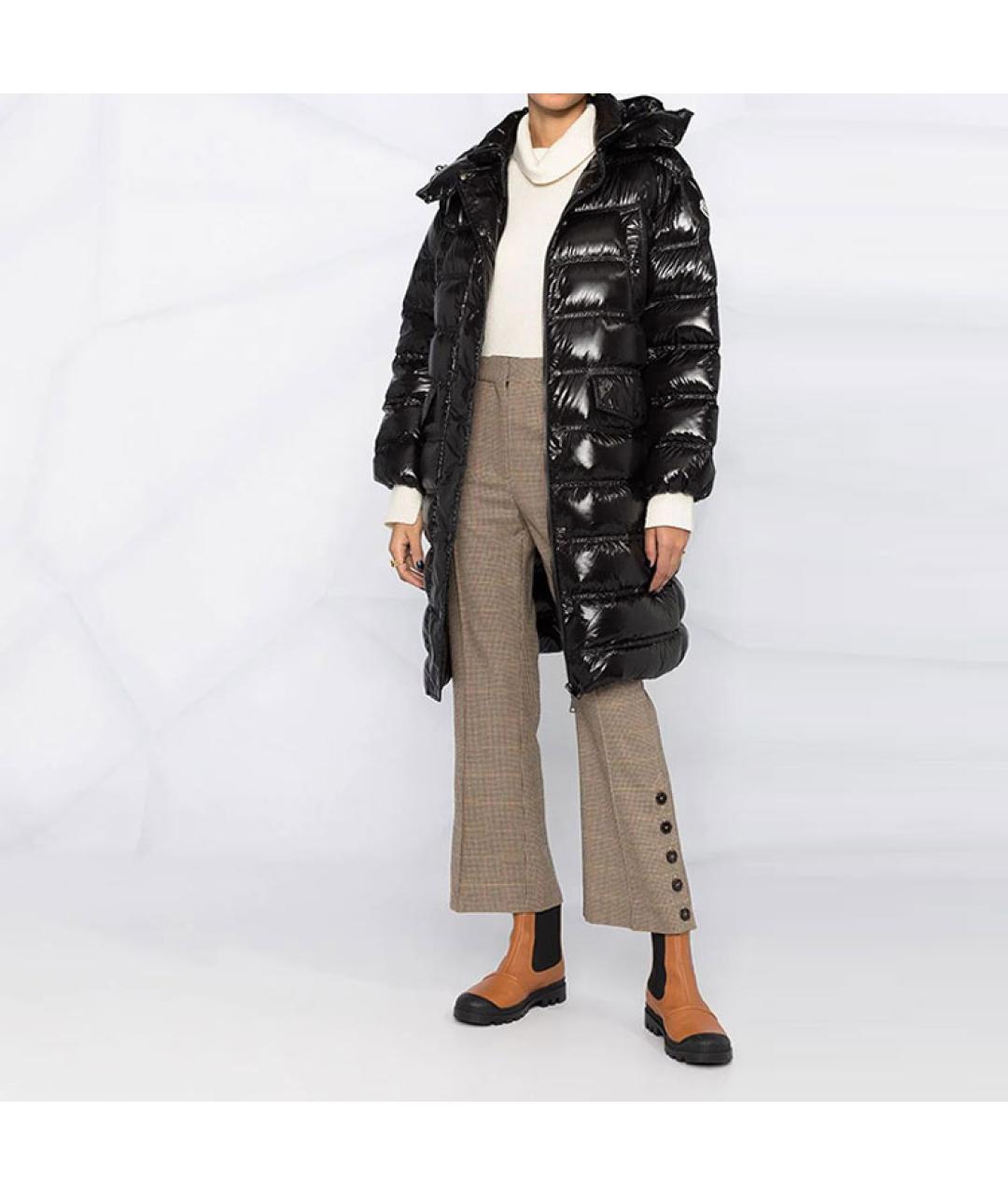 MONCLER Черное пальто, фото 2