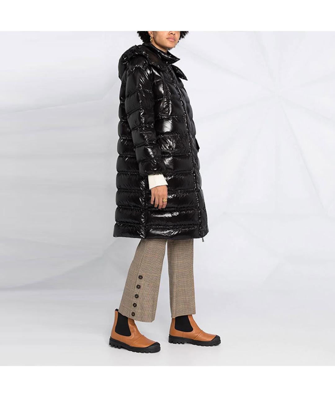 MONCLER Черное пальто, фото 4