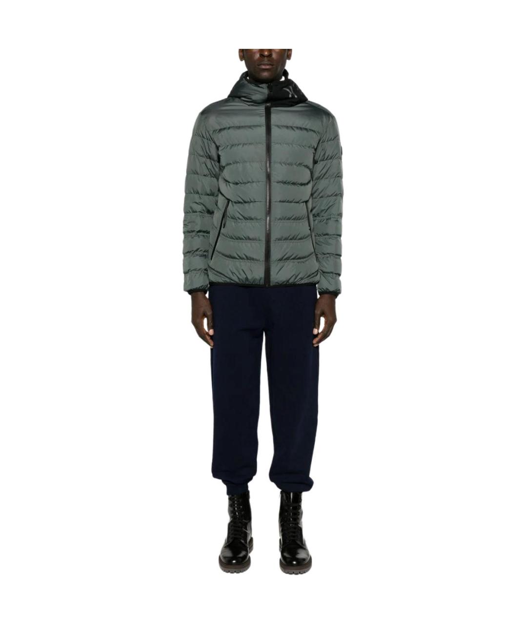 MONCLER Зеленый пуховик, фото 2