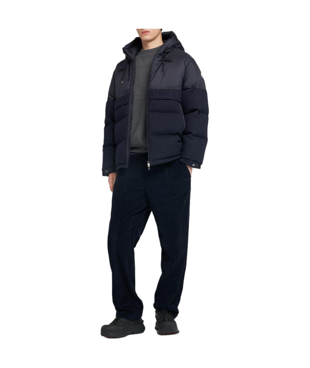 MONCLER Темно-синий пуховик, фото 3