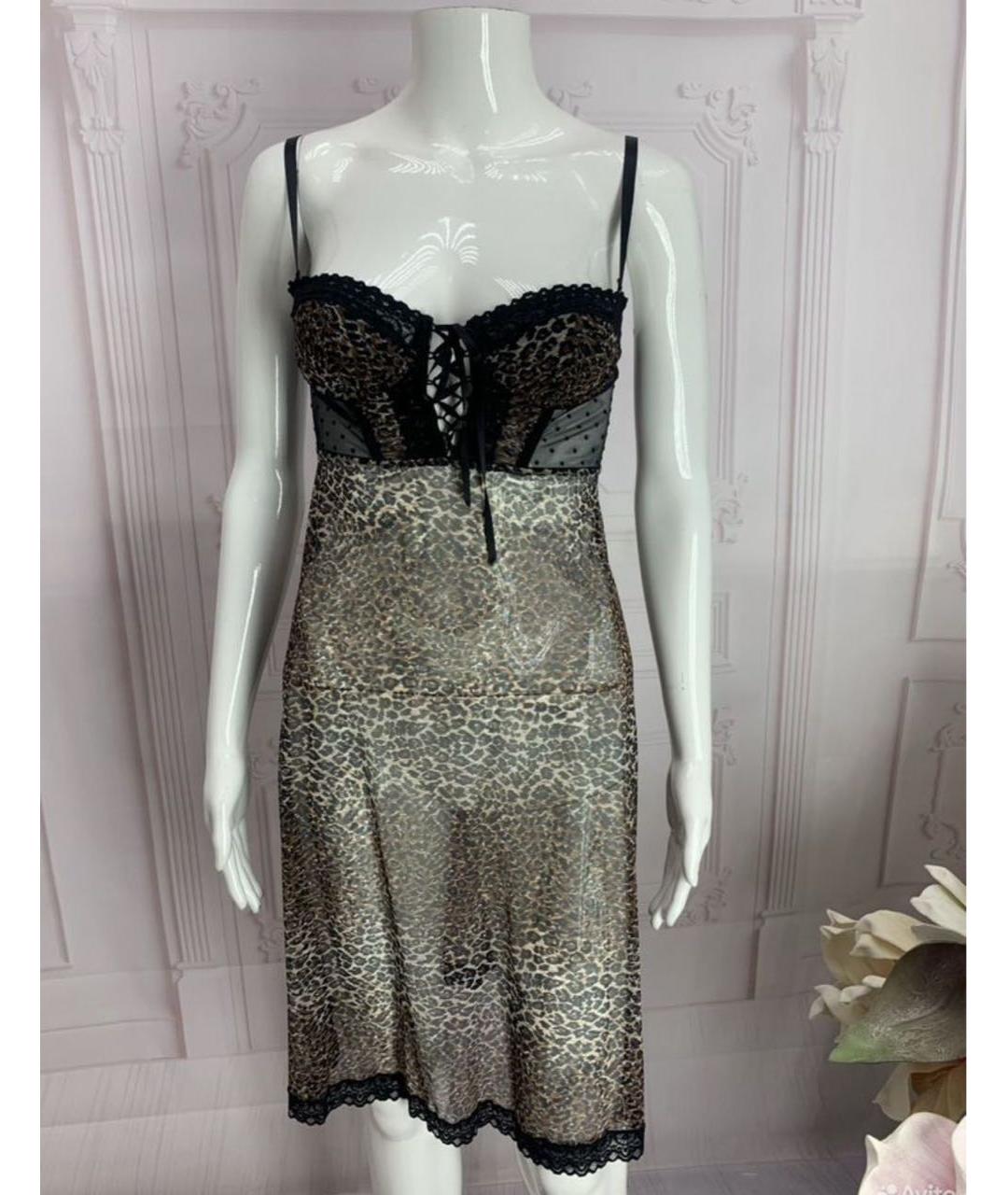 DOLCE&GABBANA Мульти полиамидовое платье, фото 5