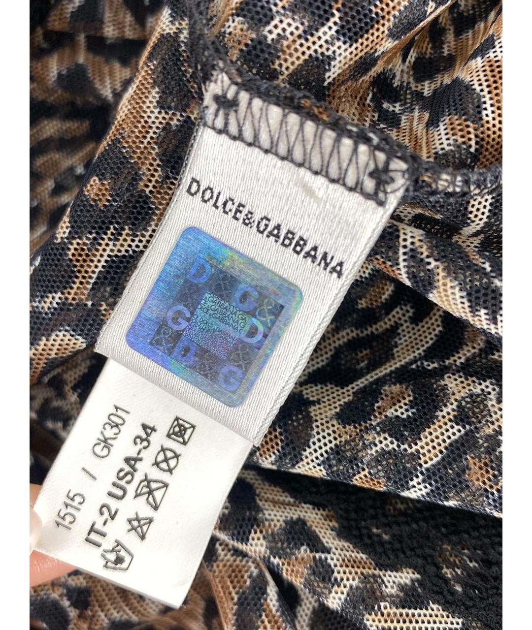 DOLCE&GABBANA Мульти полиамидовое платье, фото 4