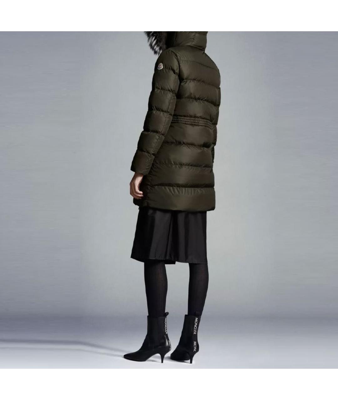 MONCLER Зеленый пуховик, фото 3