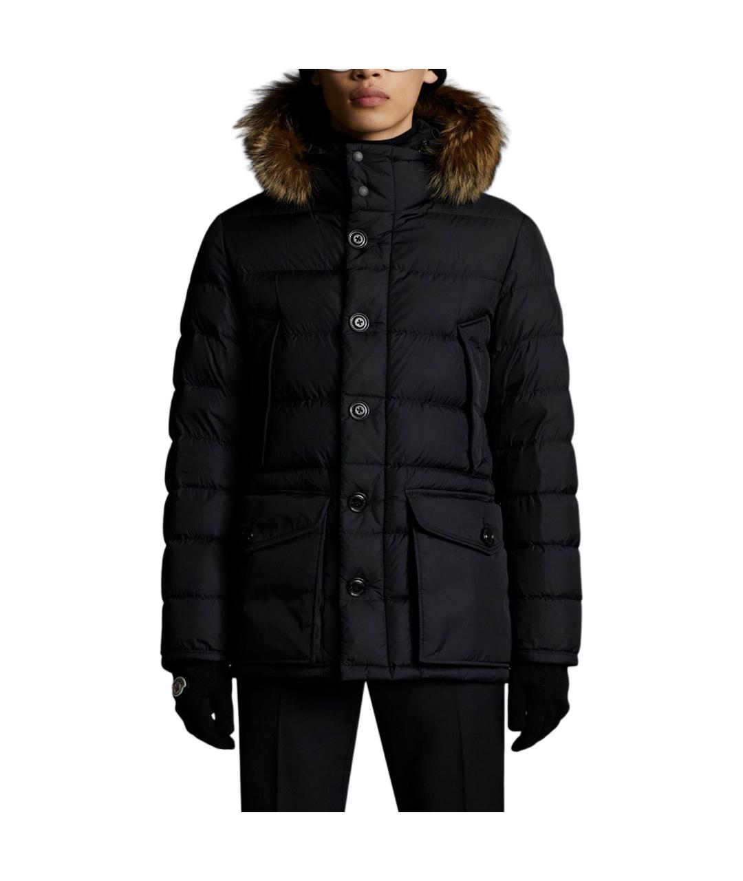 MONCLER Черный пуховик, фото 3
