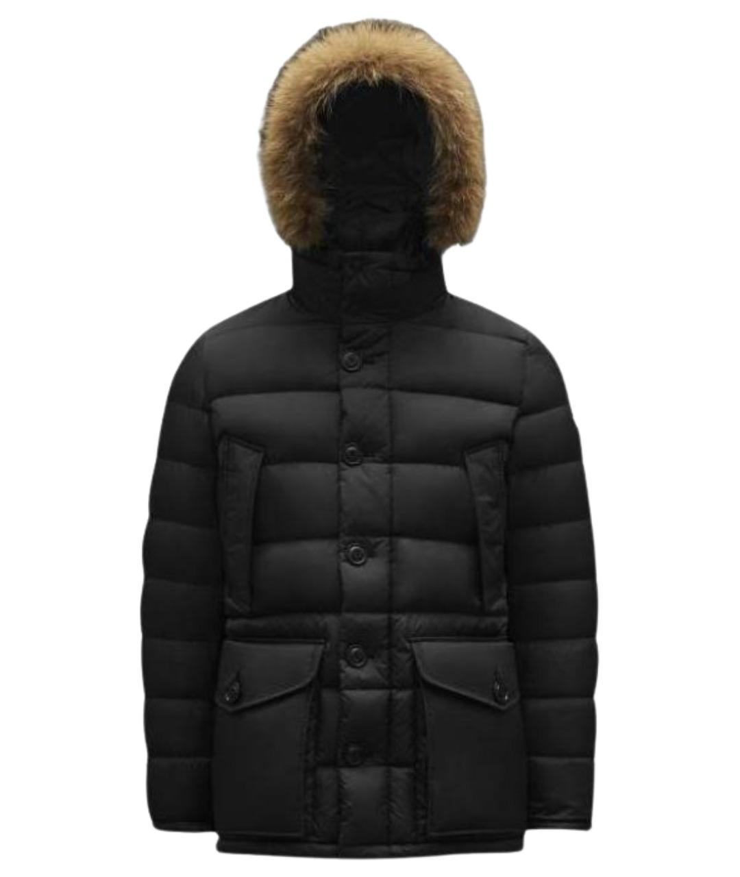 MONCLER Черный пуховик, фото 1