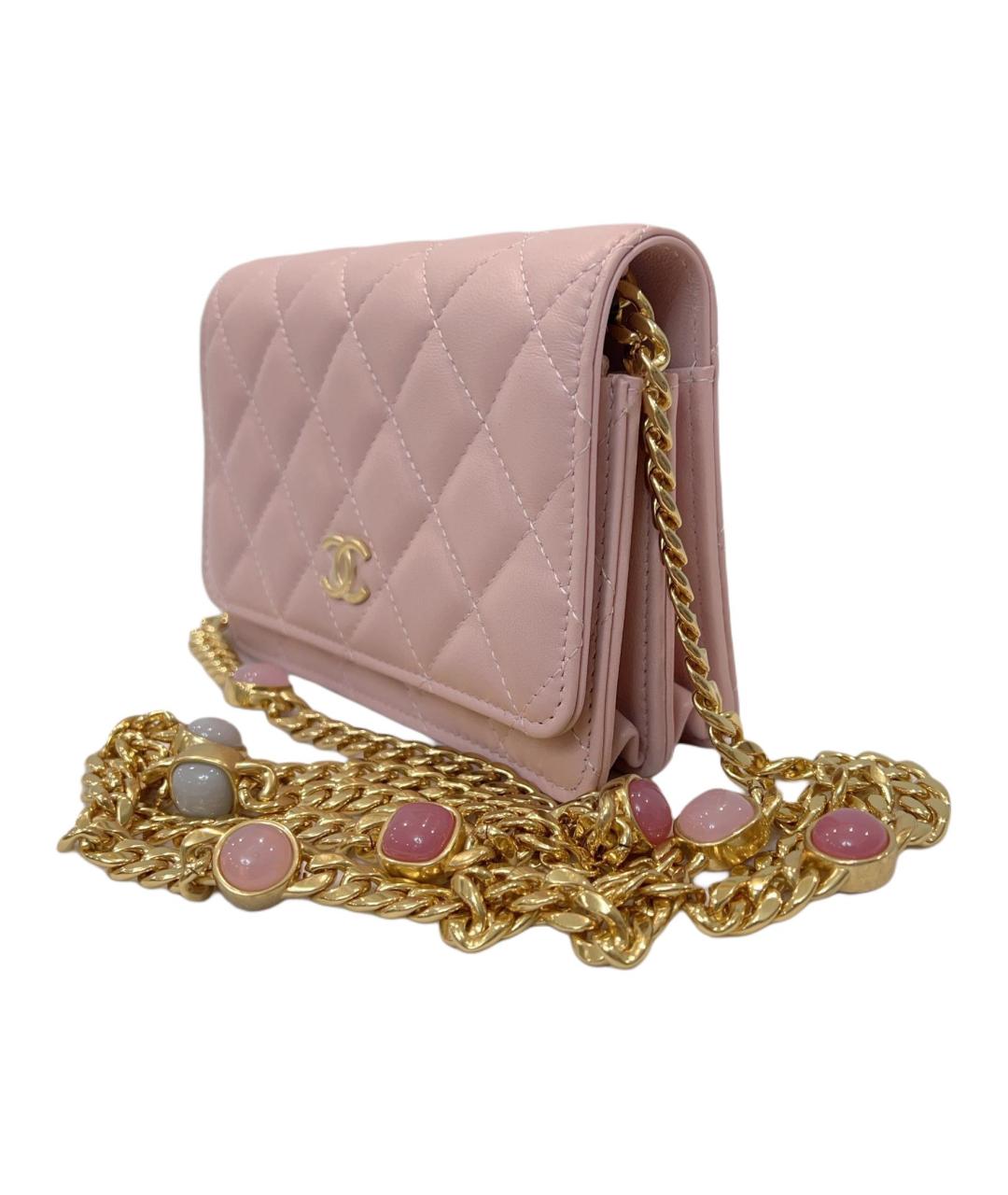 CHANEL Розовая кожаная сумка через плечо, фото 2