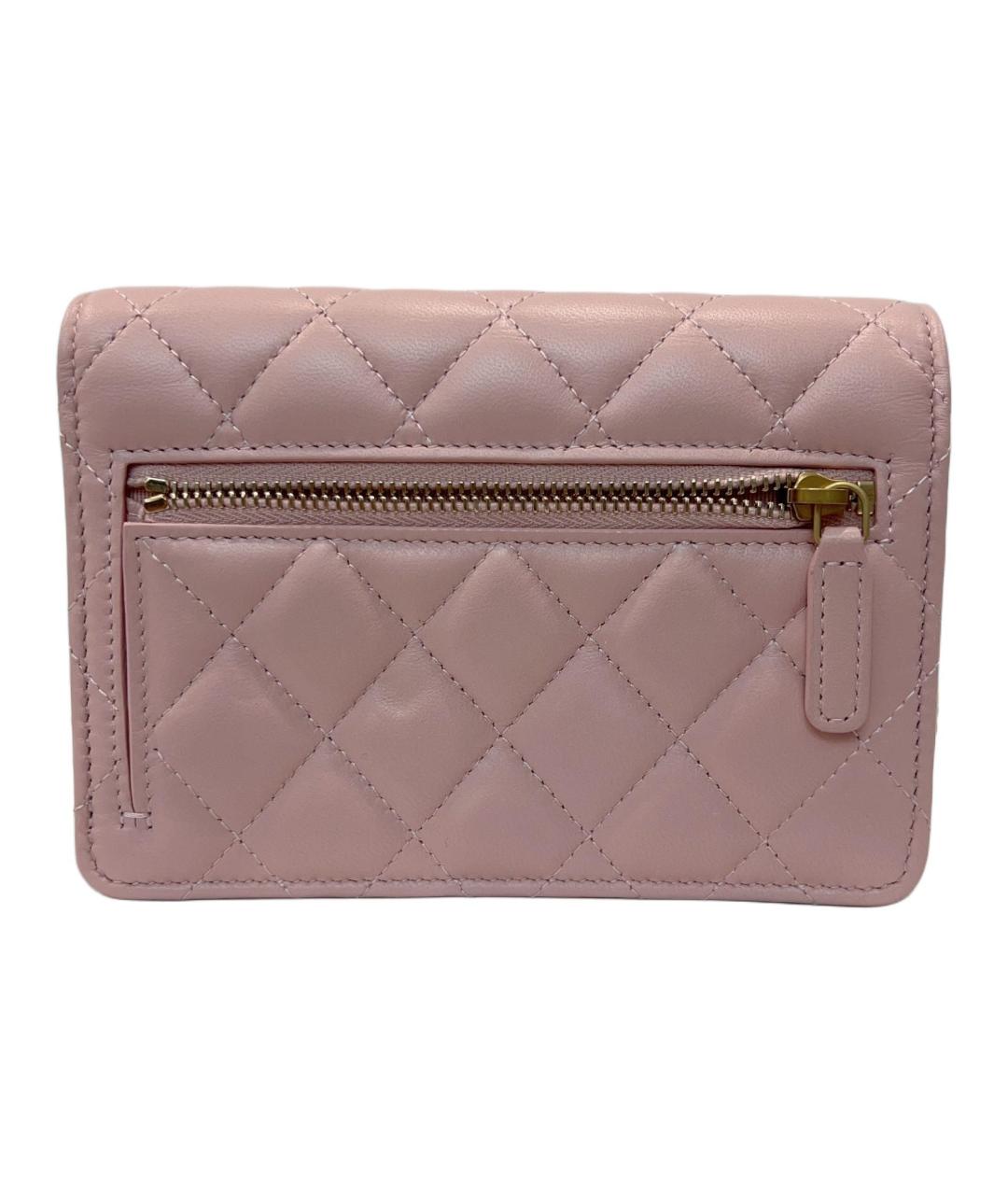 CHANEL Розовая кожаная сумка через плечо, фото 3