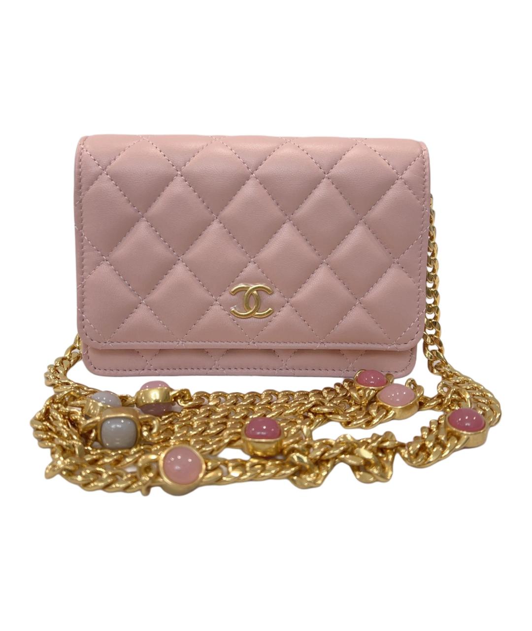 CHANEL Розовая кожаная сумка через плечо, фото 1
