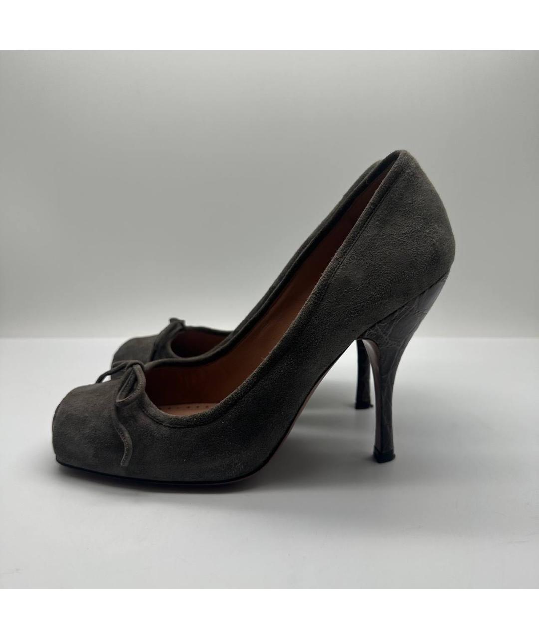 ALAIA Хаки замшевые туфли, фото 5