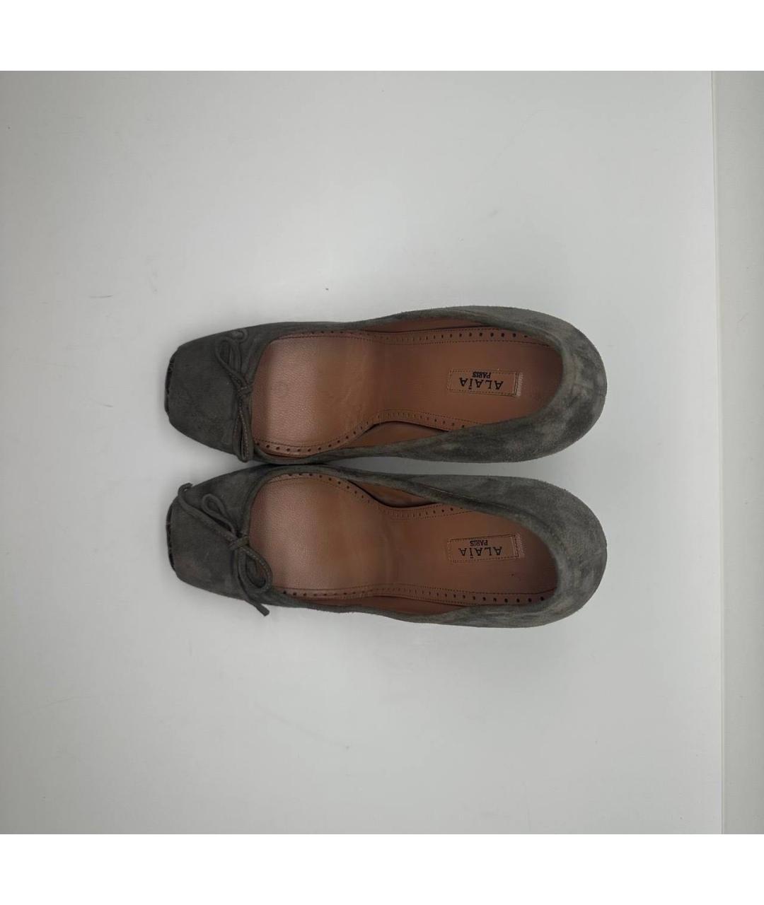 ALAIA Хаки замшевые туфли, фото 3