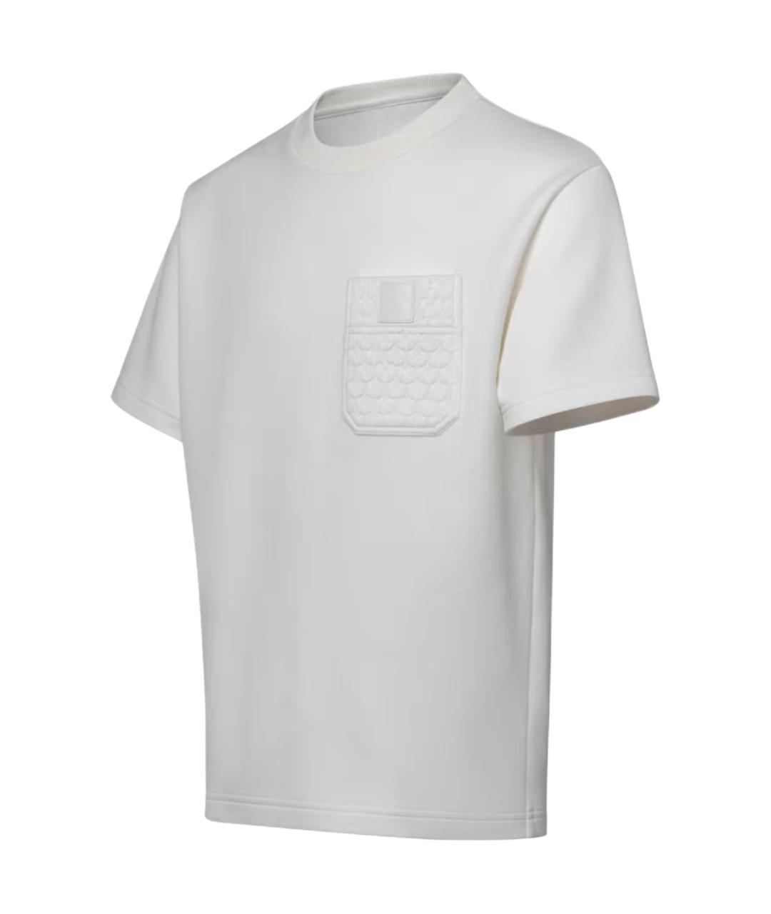 LOUIS VUITTON Белая хлопковая футболка, фото 3