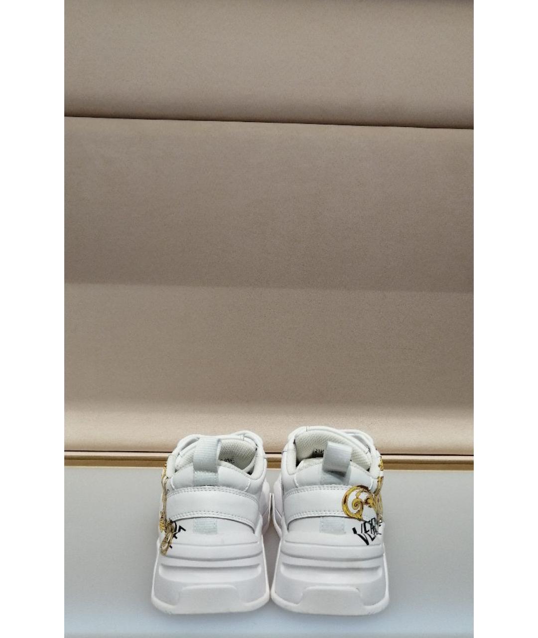 VERSACE JEANS COUTURE Белые кожаные кроссовки, фото 3