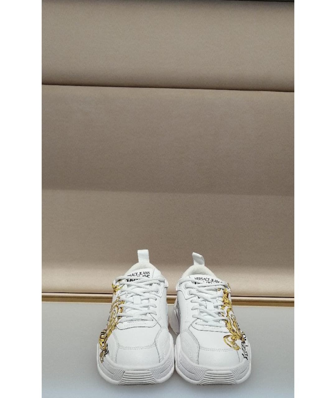 VERSACE JEANS COUTURE Белые кожаные кроссовки, фото 2