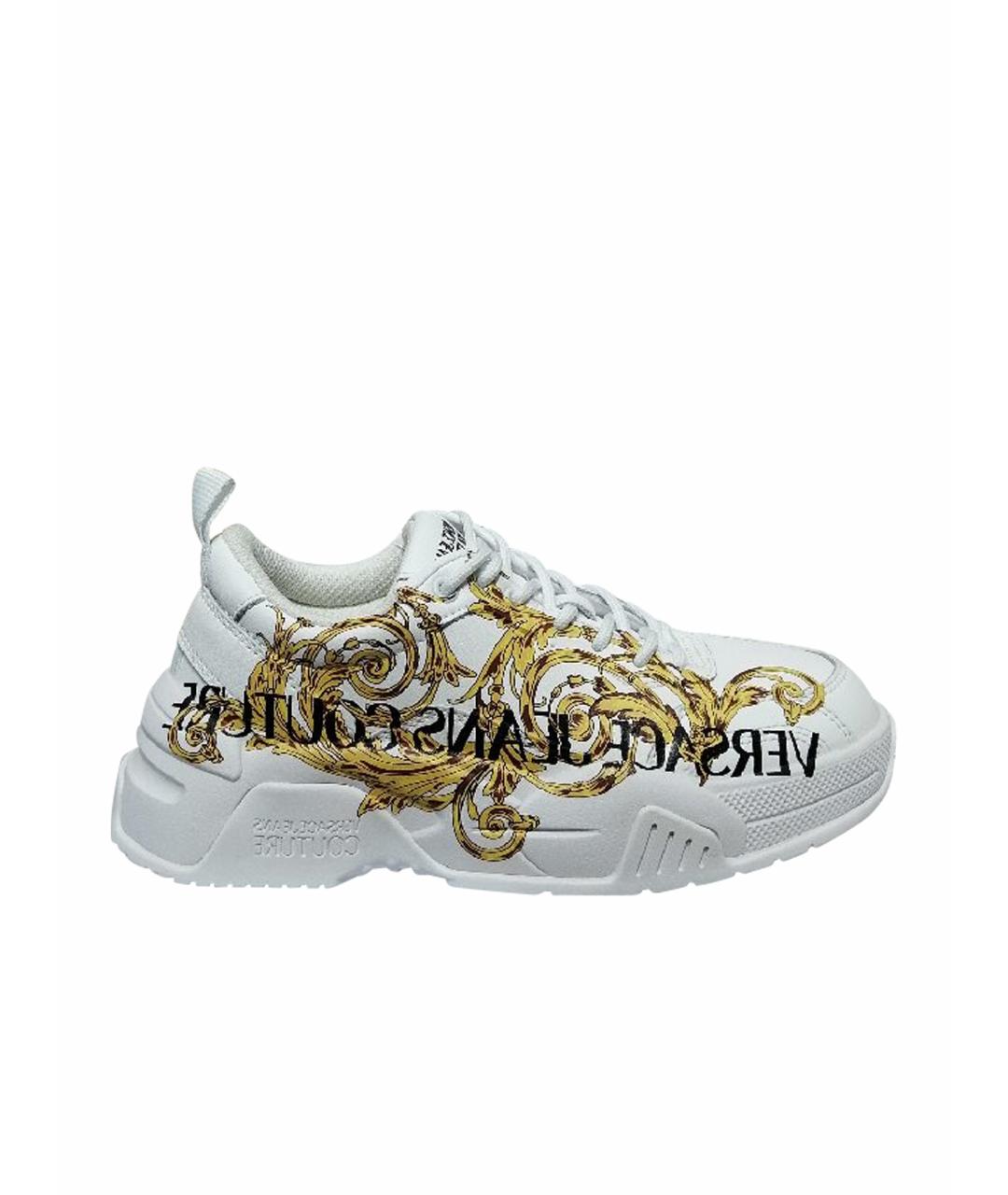 VERSACE JEANS COUTURE Белые кожаные кроссовки, фото 1