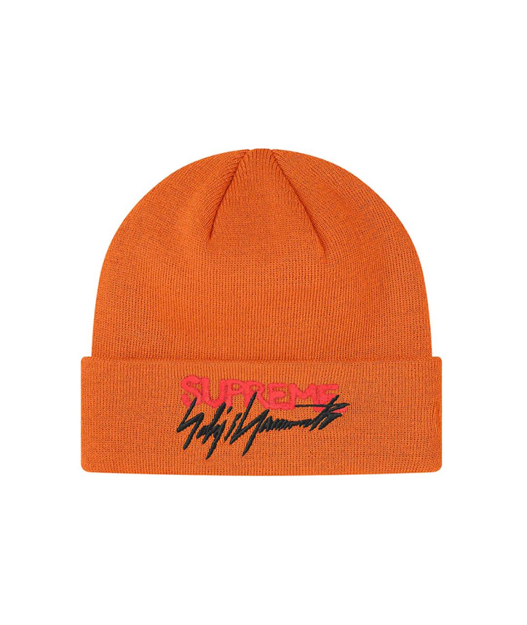 SUPREME Оранжевая синтетическая шапка, фото 1