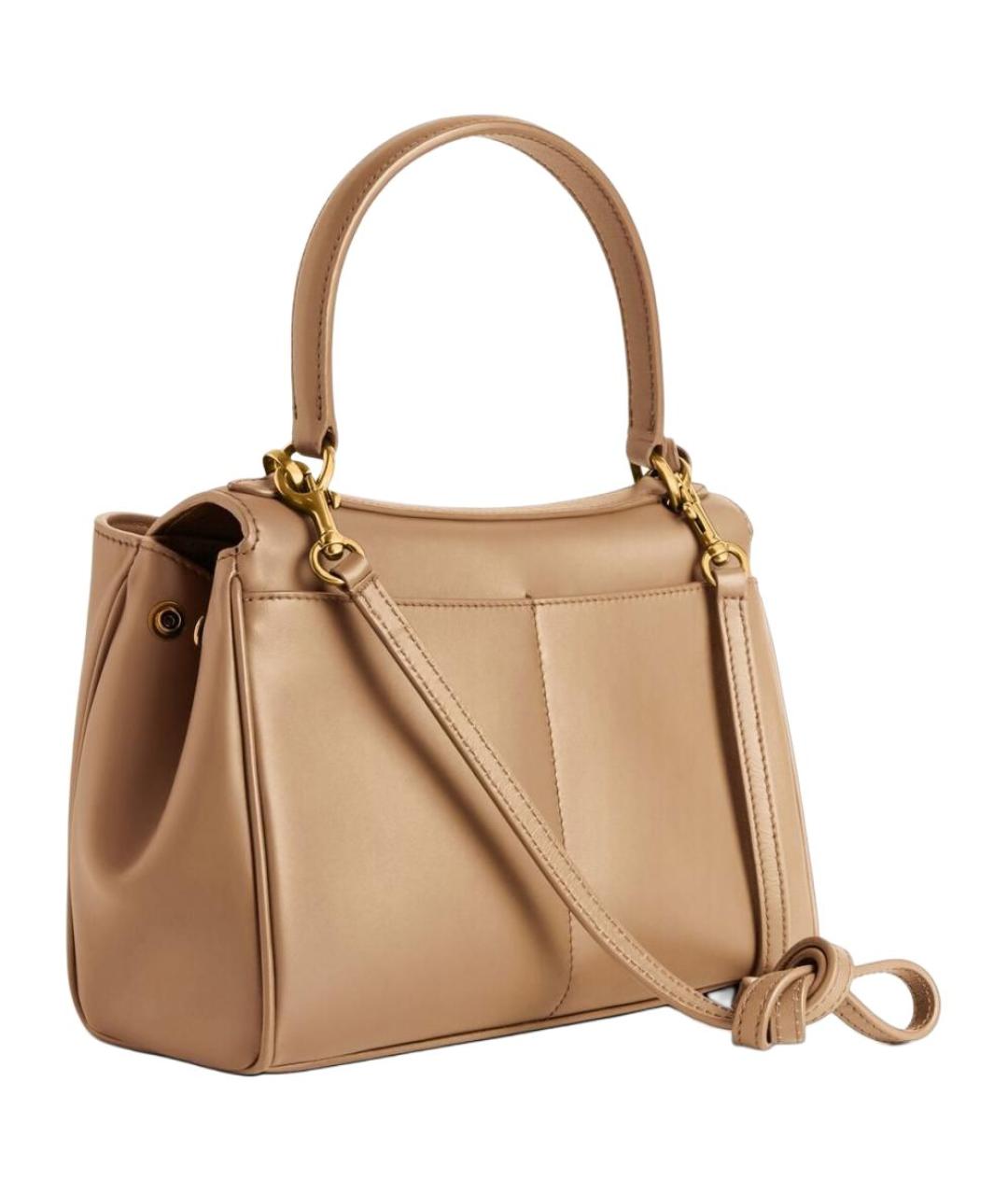 BALENCIAGA Бежевая кожаная сумка через плечо, фото 4