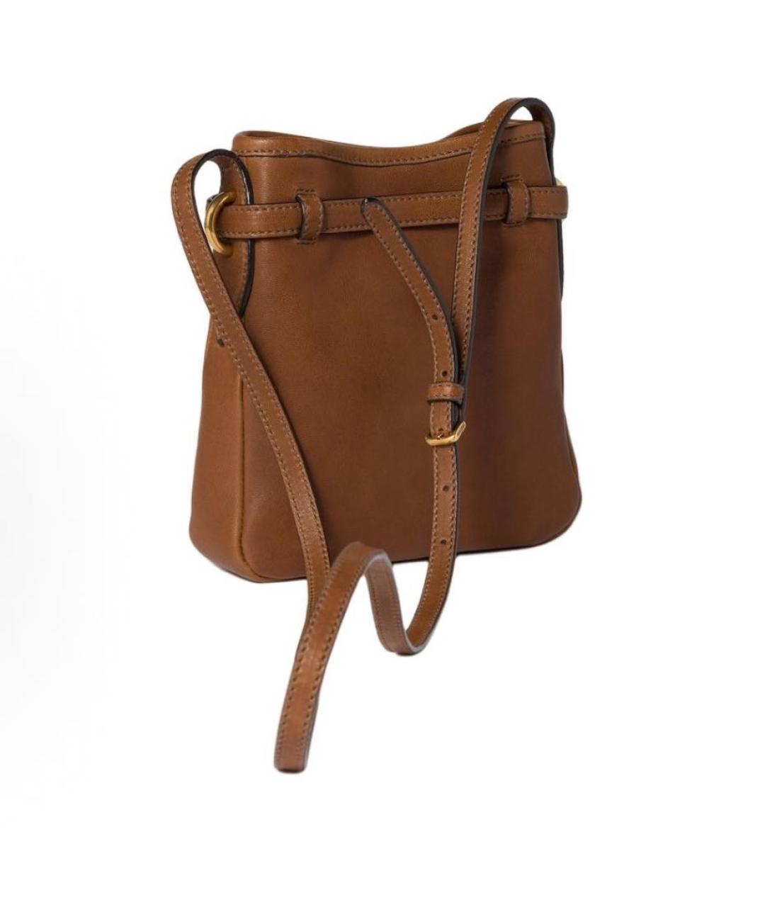 MIU MIU Коричневая кожаная сумка через плечо, фото 3