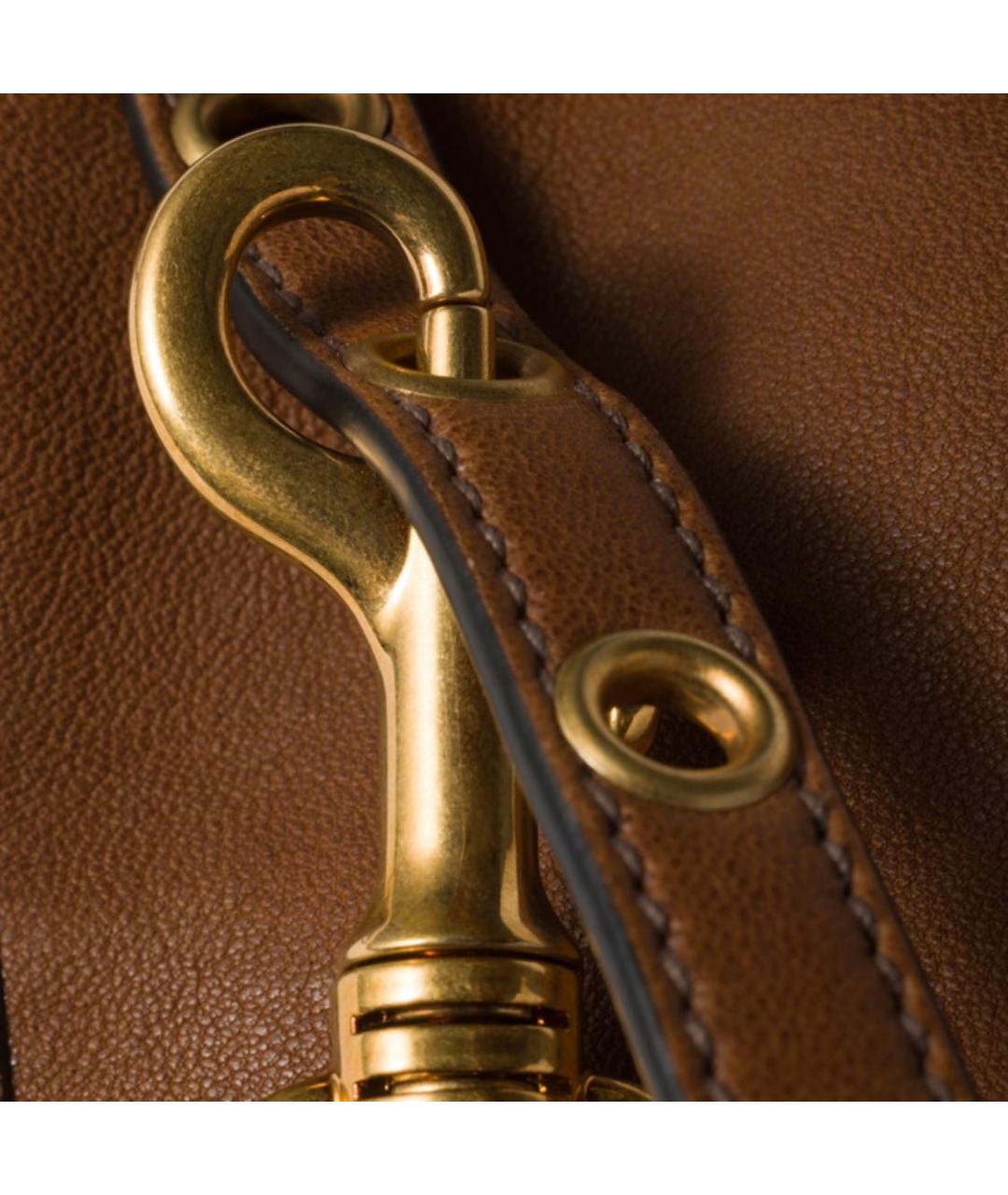MIU MIU Коричневая кожаная сумка через плечо, фото 5