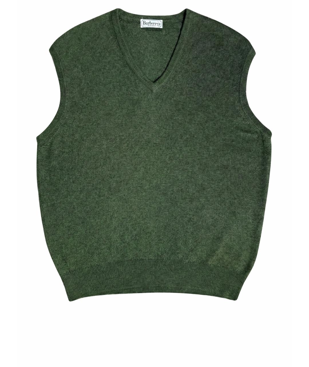 BURBERRY Хаки шерстяная жилетка, фото 1