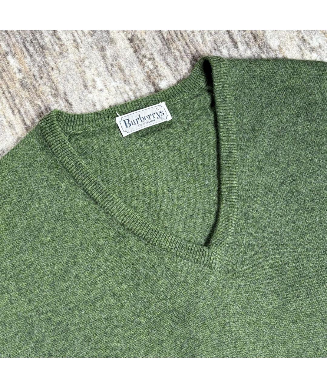 BURBERRY Хаки шерстяная жилетка, фото 2