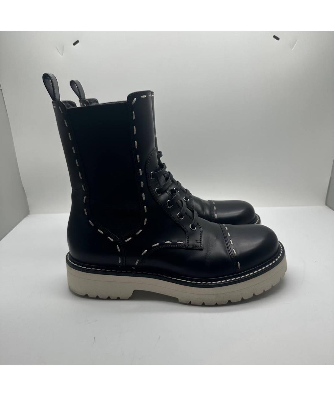 DOLCE&GABBANA Черные кожаные ботинки, фото 5