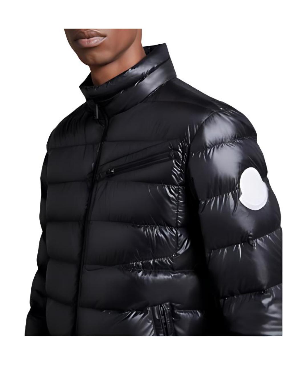 MONCLER Черный пуховик, фото 4