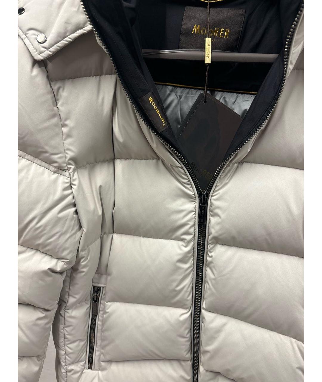 MOORER Белый полиэстеровый пуховик, фото 4