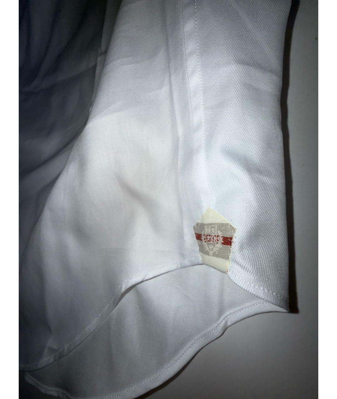 LORO PIANA Белая хлопковая классическая рубашка, фото 4