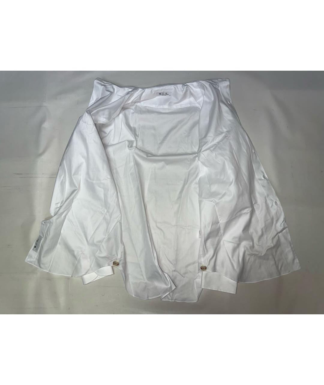 LORO PIANA Белая хлопковая классическая рубашка, фото 6