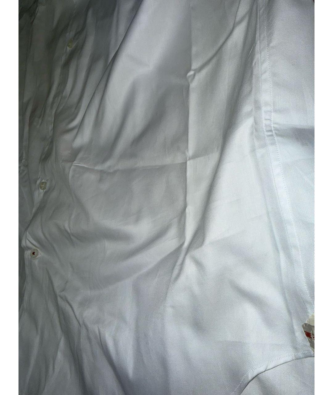 LORO PIANA Белая хлопковая классическая рубашка, фото 5