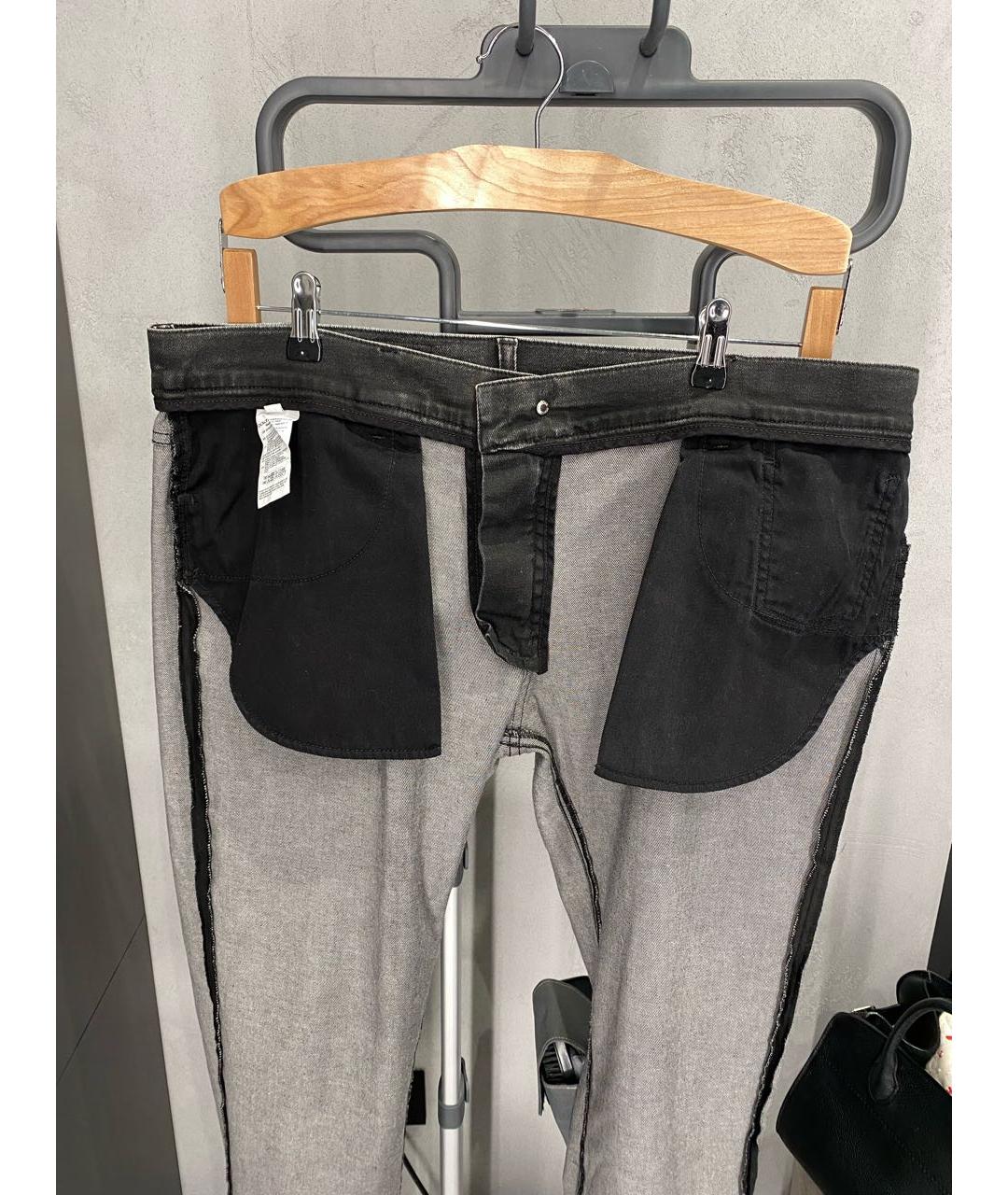 DOLCE&GABBANA Серые хлопко-полиэстеровые прямые джинсы, фото 7