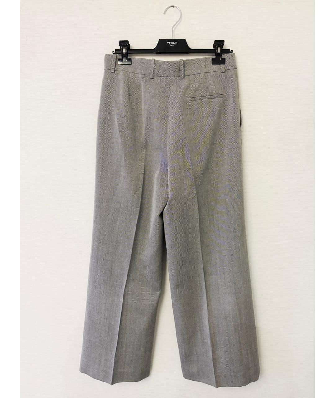 CHRISTIAN DIOR Серые шерстяные брюки широкие, фото 2