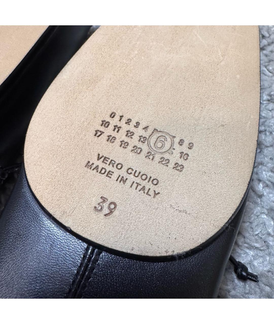 MM6 MAISON MARGIELA Черные кожаные балетки, фото 7