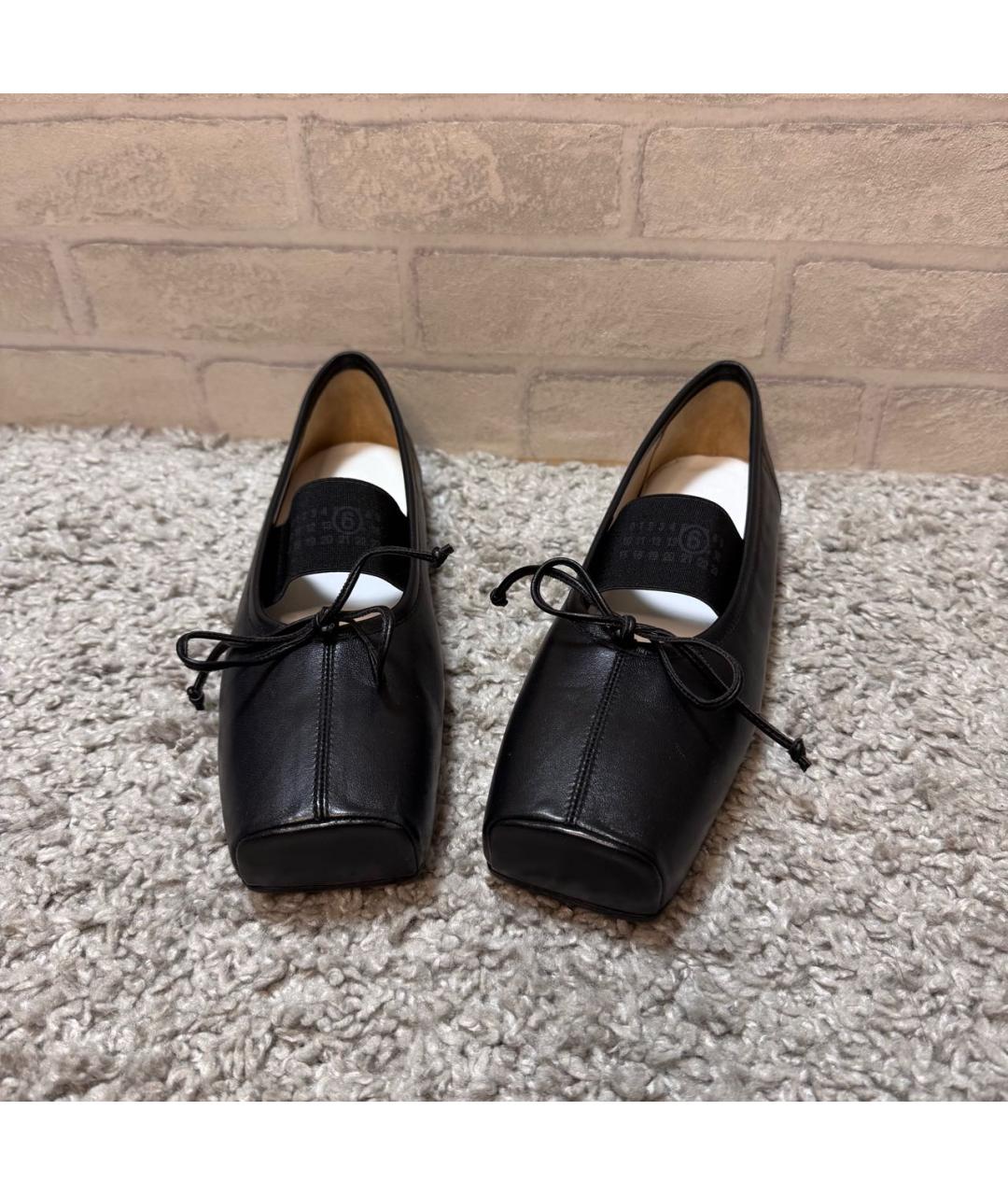 MM6 MAISON MARGIELA Черные кожаные балетки, фото 2