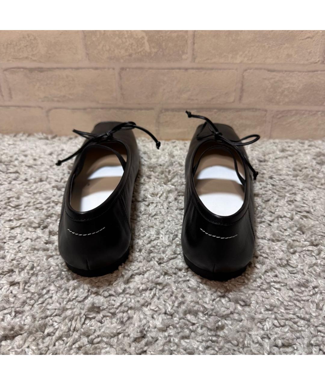 MM6 MAISON MARGIELA Черные кожаные балетки, фото 4