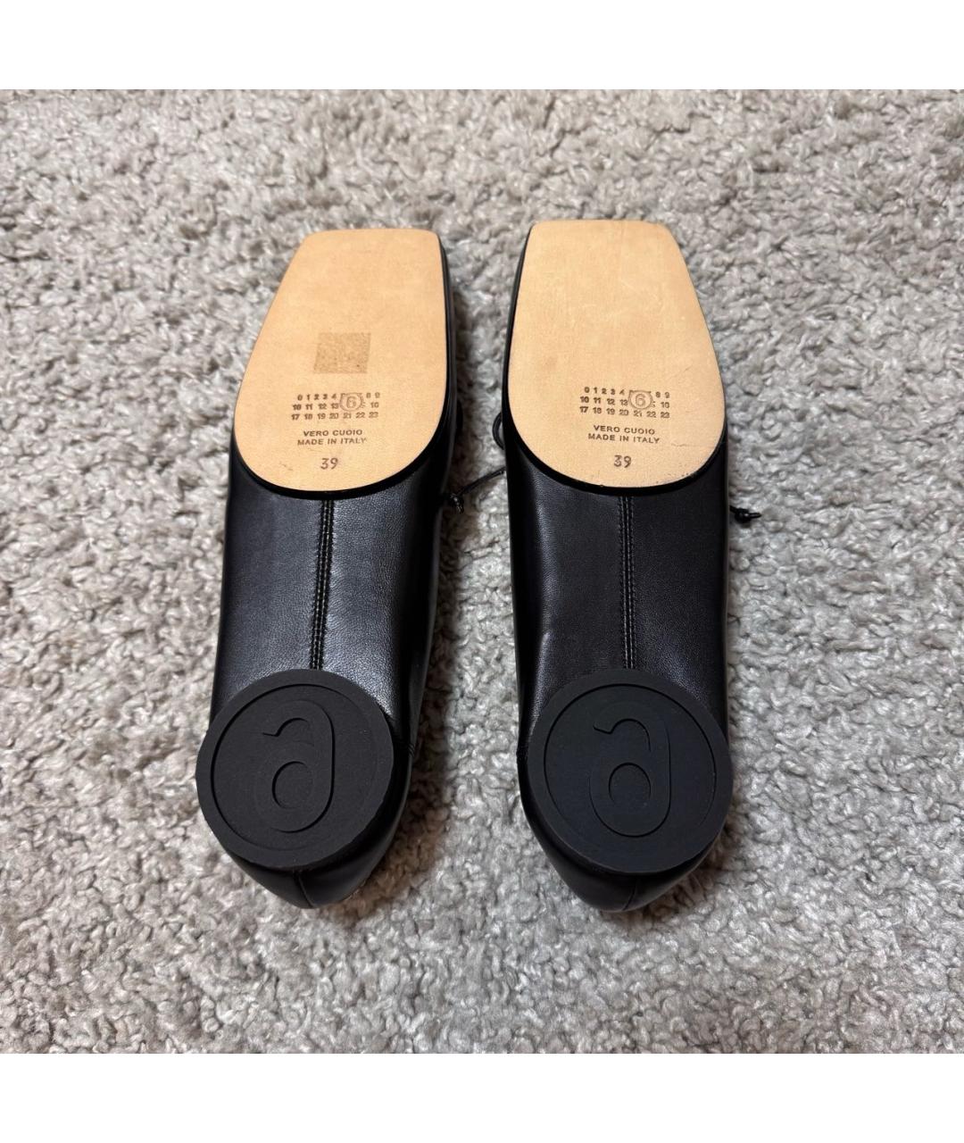 MM6 MAISON MARGIELA Черные кожаные балетки, фото 6