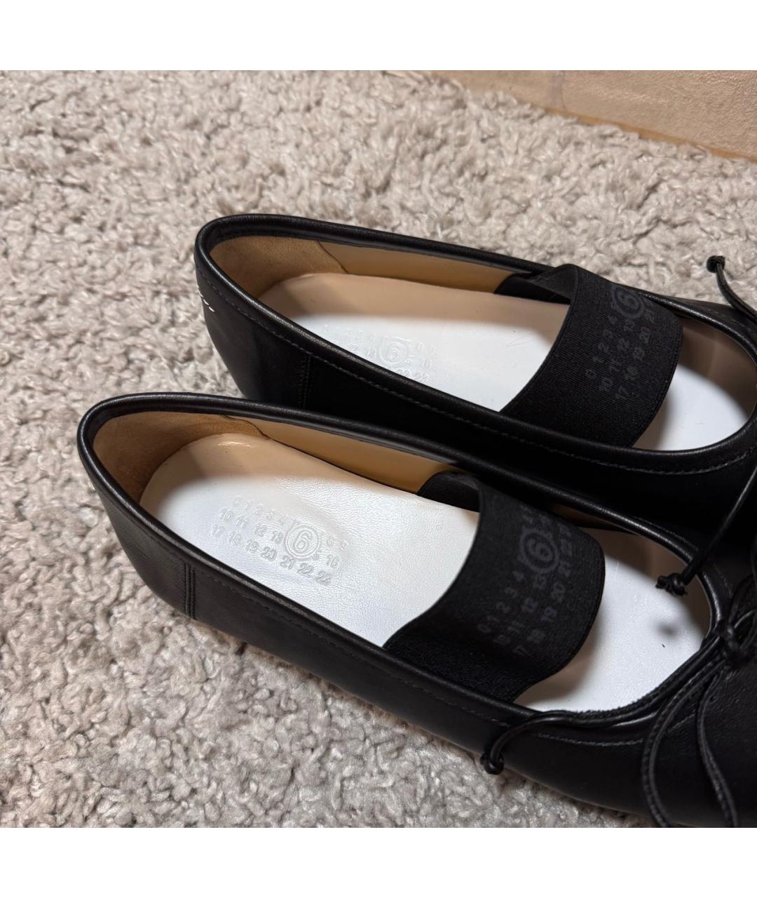 MM6 MAISON MARGIELA Черные кожаные балетки, фото 5