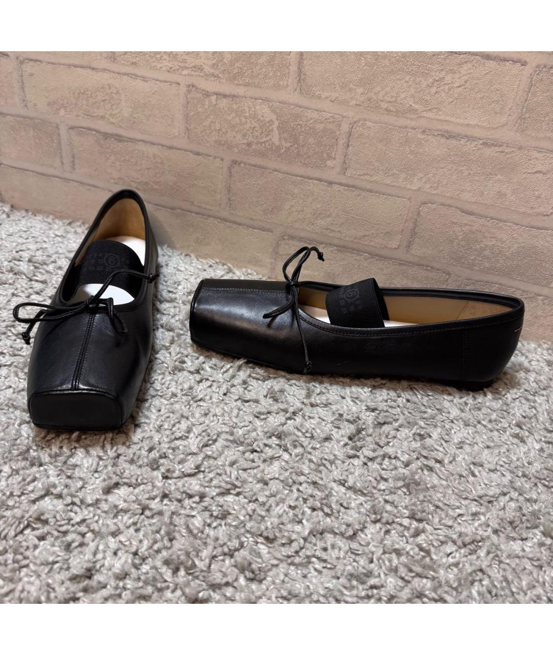 MM6 MAISON MARGIELA Черные кожаные балетки, фото 8