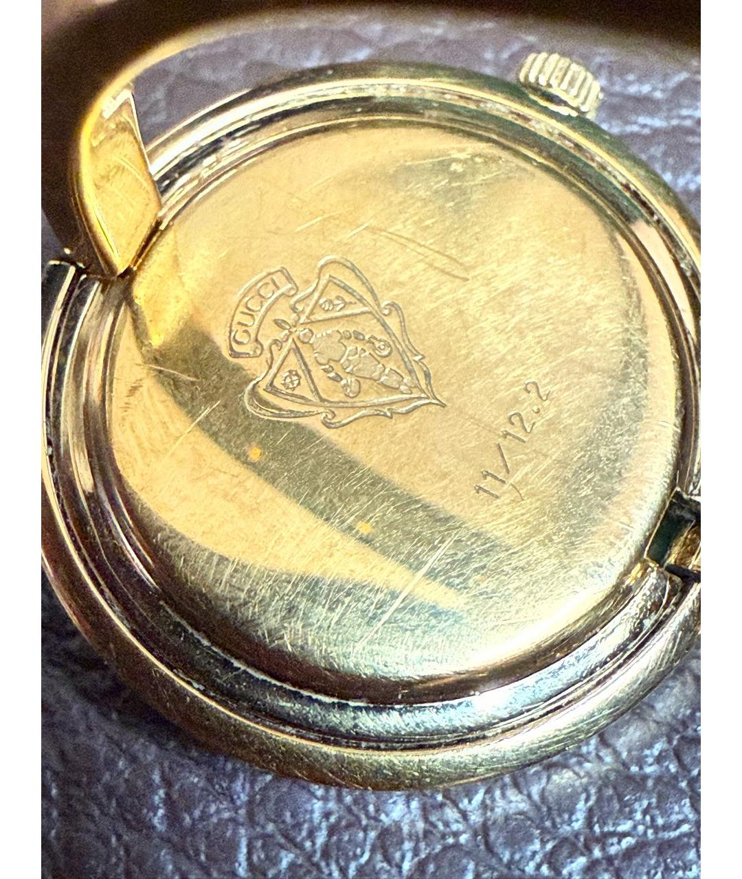 GUCCI Золотые пластиковые часы, фото 2