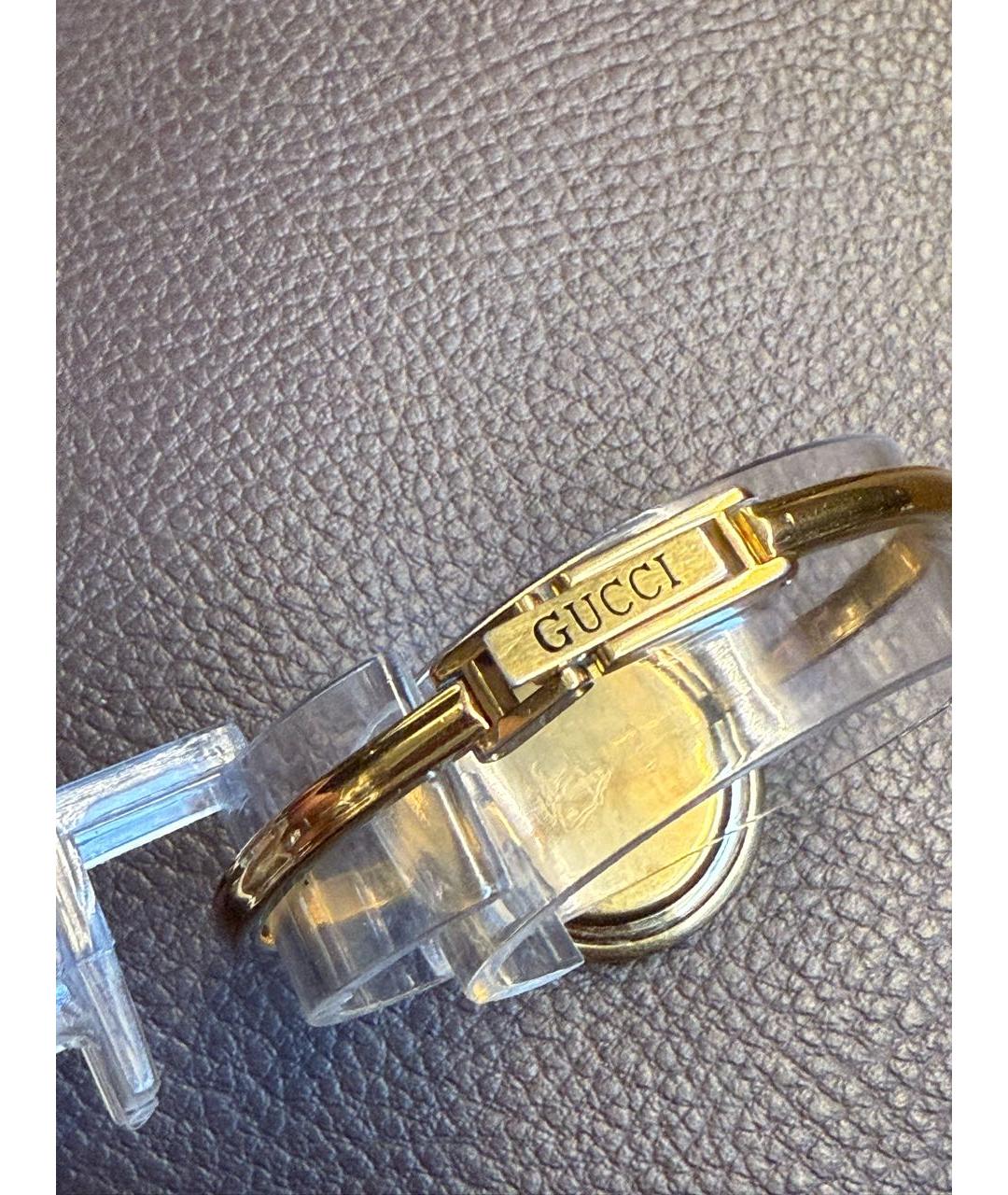 GUCCI Золотые пластиковые часы, фото 3