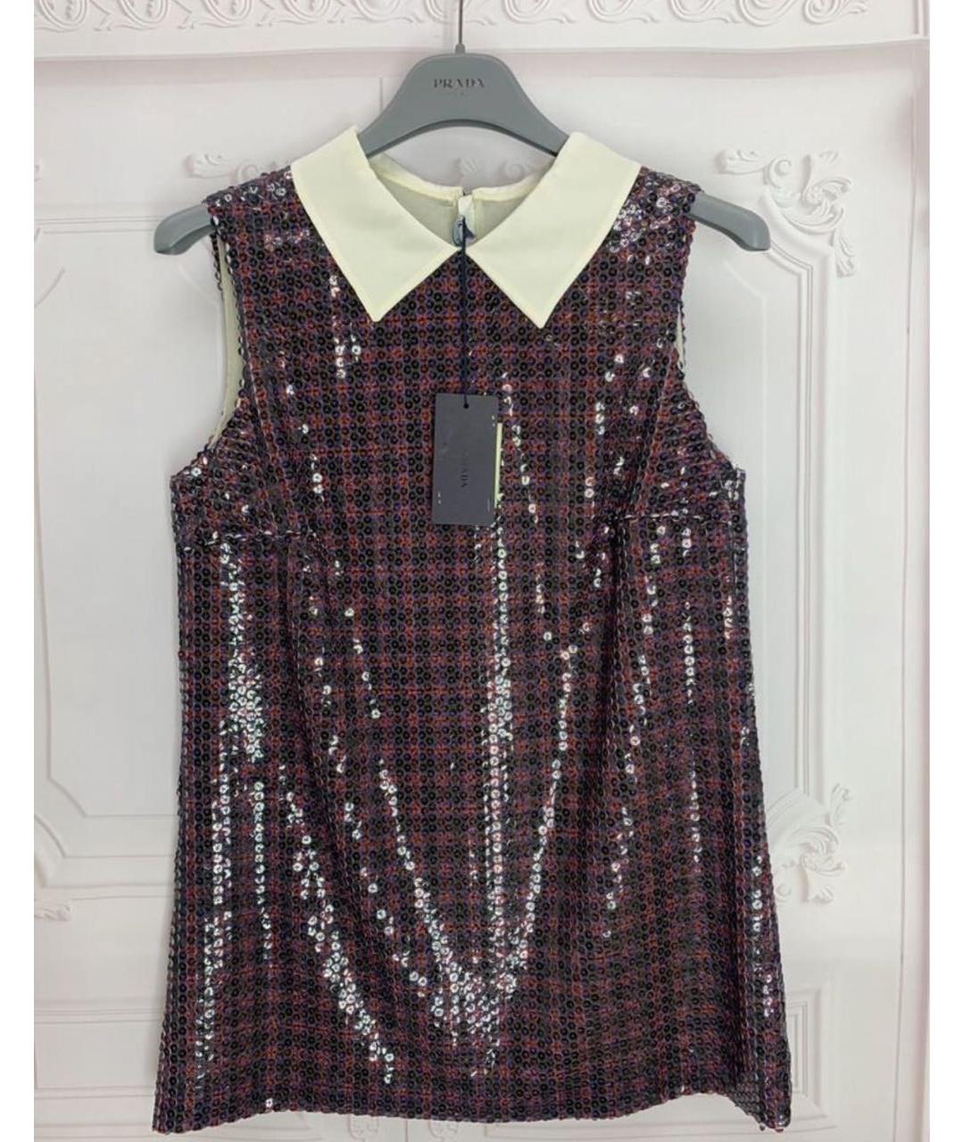 PRADA Мульти полиэстеровая майка, фото 5