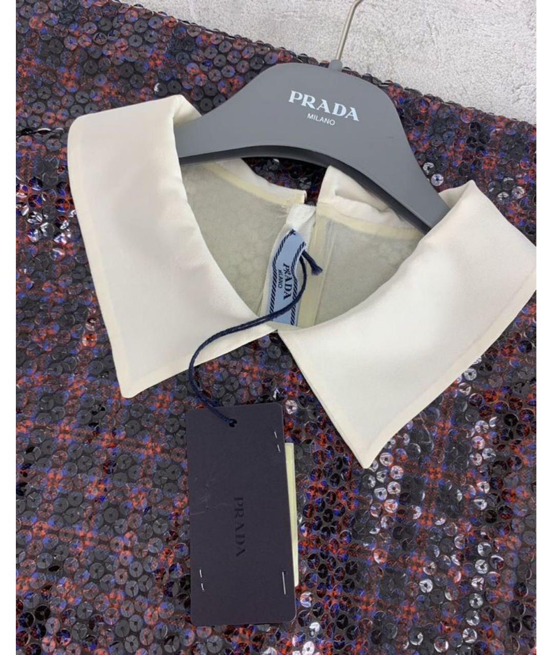 PRADA Мульти полиэстеровая майка, фото 3