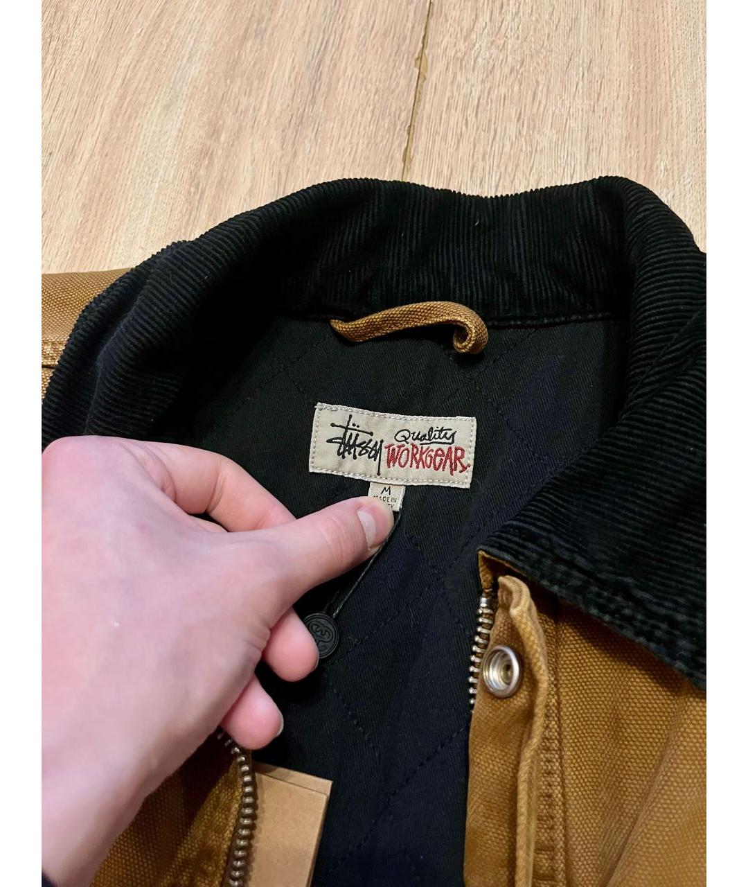 STUSSY Коричневая хлопковая куртка, фото 8