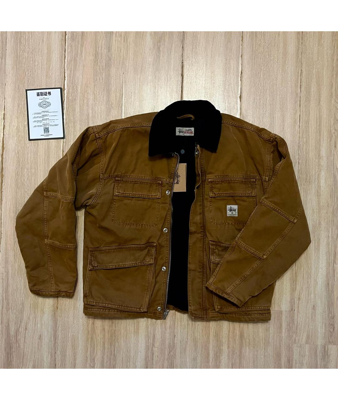 STUSSY Коричневая хлопковая куртка, фото 9